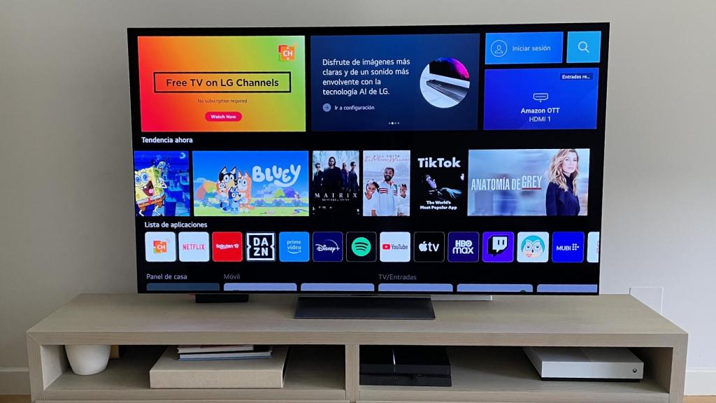 Así es la interfaz del software del televisor LG G2.
