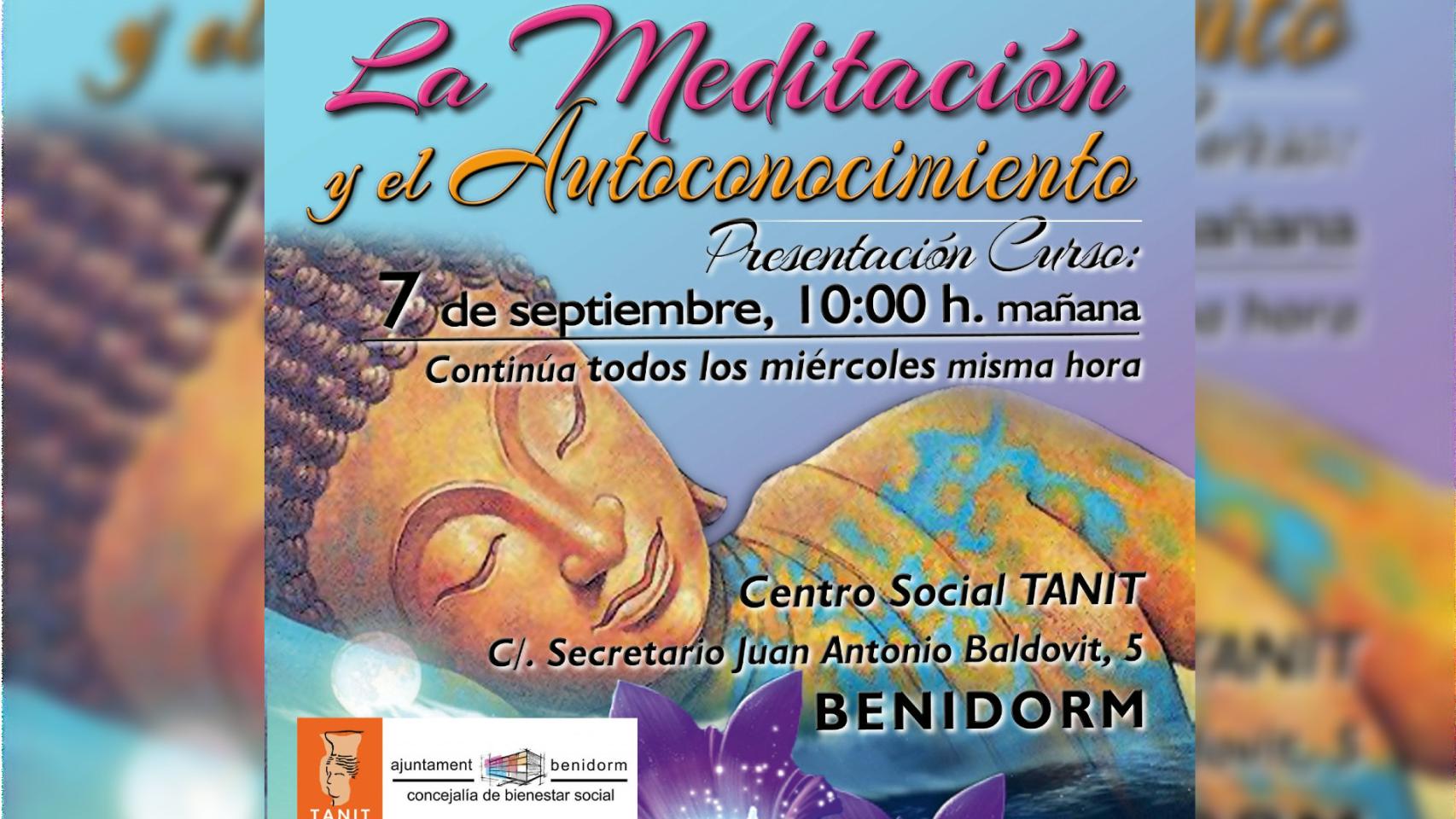 El cartel promocional del curso, cancelado por el Ayuntamiento de Benidorm.