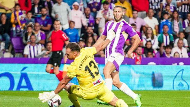 Weissman en el choque ante el Almeria