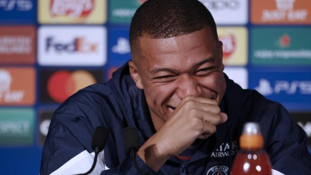 Kylian Mbappé, en rueda de prensa