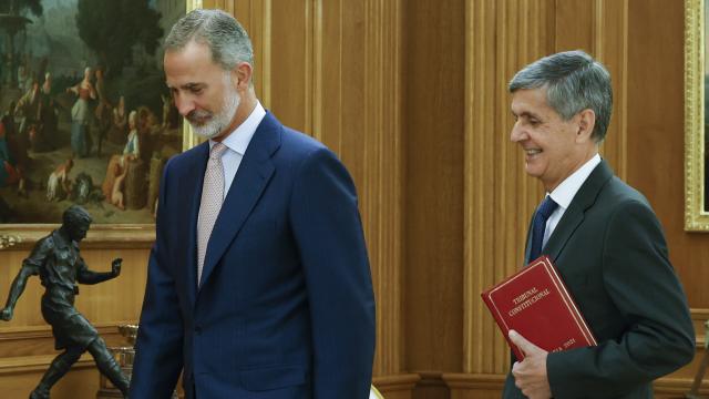 El rey Felipe recibe al presidente Tribunal Constitucional, Pedro José González-Trevijano.