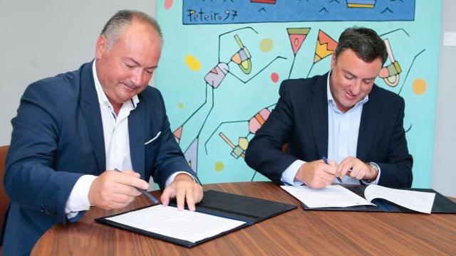 El presidente de la Diputación de A Coruña, Valentín González Formoso y el alcalde de Culleredo, José Ramón Rioboo.