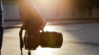 Fotógrafo, cámara de fotos