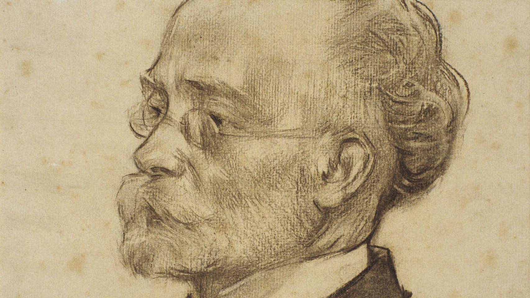 Retrato de Felipe Pedrell hecho por Ramon Casas. / MNAC