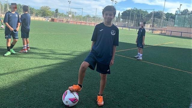 El jugador Marc, en un entrenamiento.