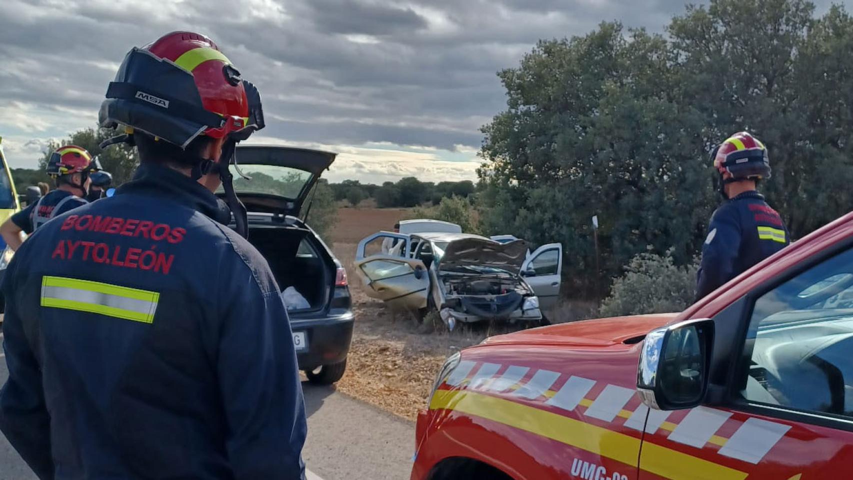 Foto del accidente en Valdevimbre