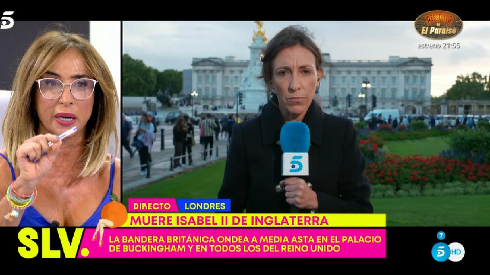 'Sálvame' paraliza el programa para informar durante sus cinco horas sobre la reina Isabel II