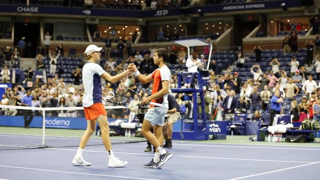 Jannik Sinner y Carlos Alcaraz, en el US Open 2022