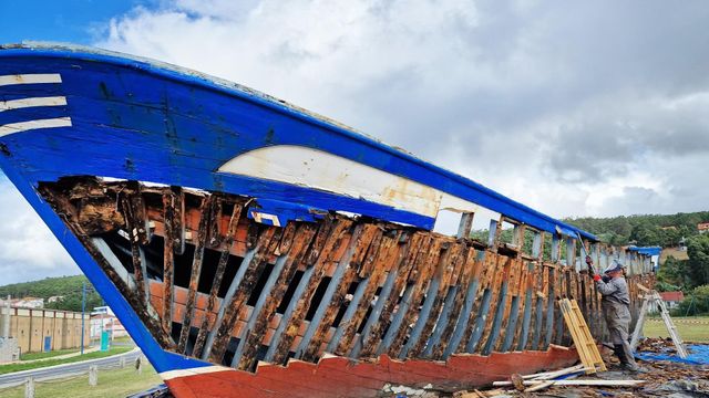 La embarcación que el Concello de Laxe reparará.