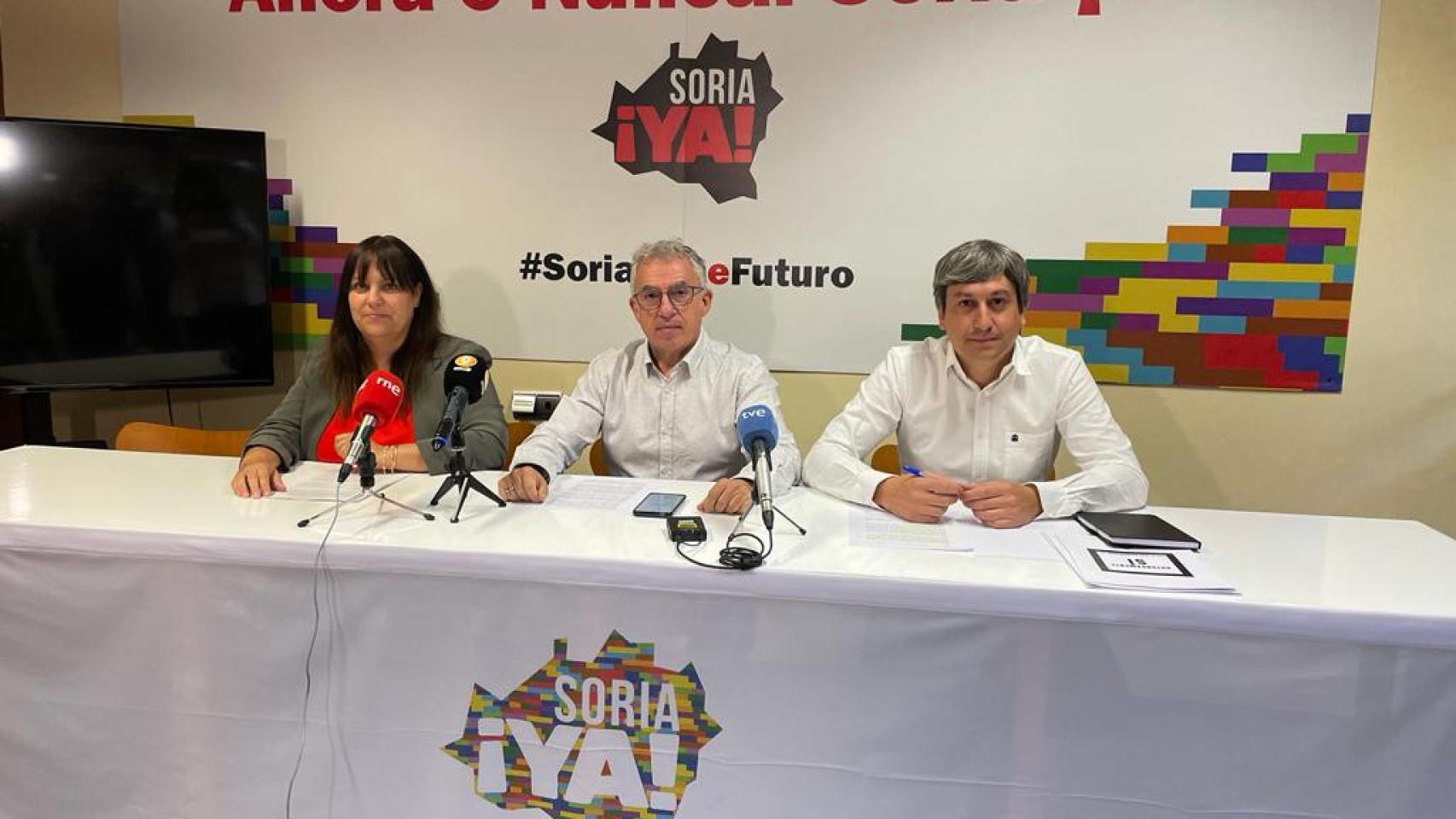 El procurador de Soria Ya, Ángel Ceña, durante una rueda de prensa