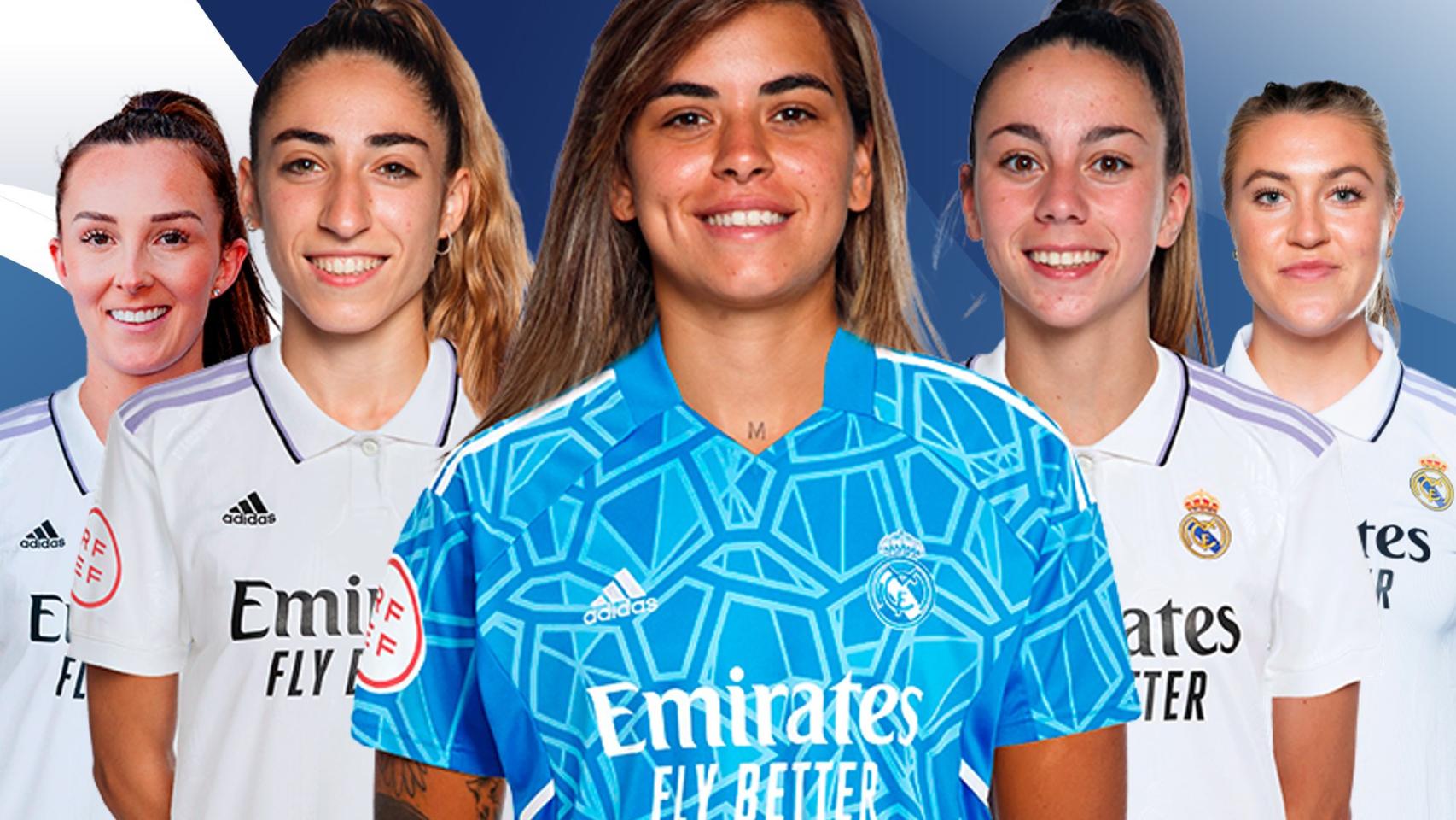 Caroline Weir, Olga Carmona, Misa Rodríguez, Athenea del Castillo y Freja Siri