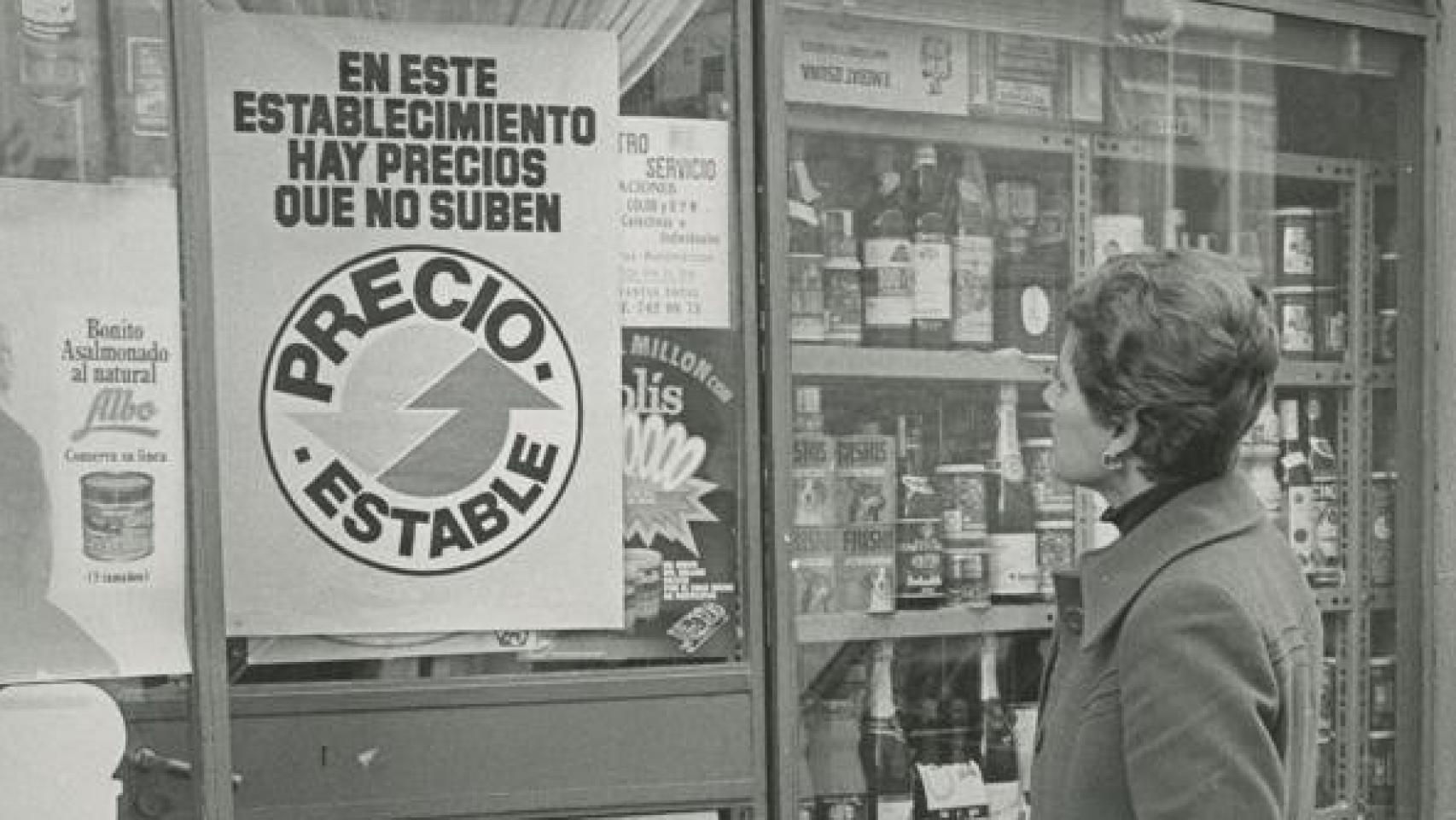Imagen del distintivo 'Precio estable' del archivo de 'ABC' en 1978.