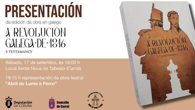 Presentación de  ‘A revolución galega de 1846′, obra del escritor coruñés Francisco Tettamancy.