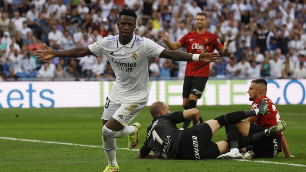 Vinicius, tras marcar el 2-1 para el Real Madrid ante el RCD Mallorca