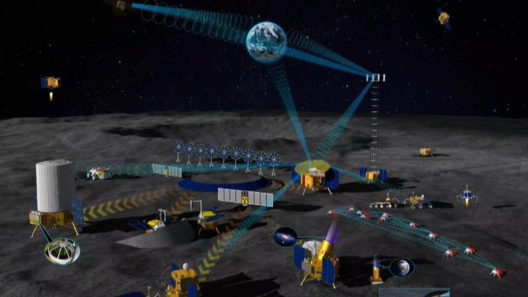 Base lunar china y rusa