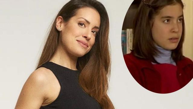 La que fue actriz de 'Ana y los 7', Noelia Ortega, en un montaje de EL ESPAÑOL.