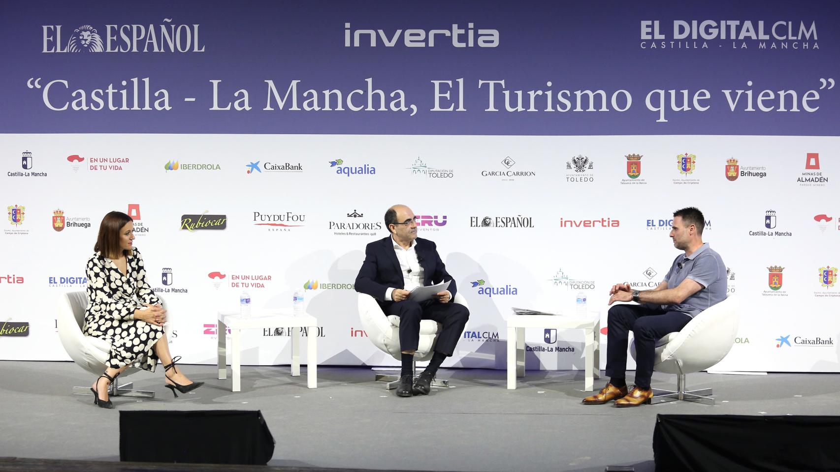Ana Isabel Fernández Samper, Eusebio Cedena y Fran Martínez, de izquierda a derecha.