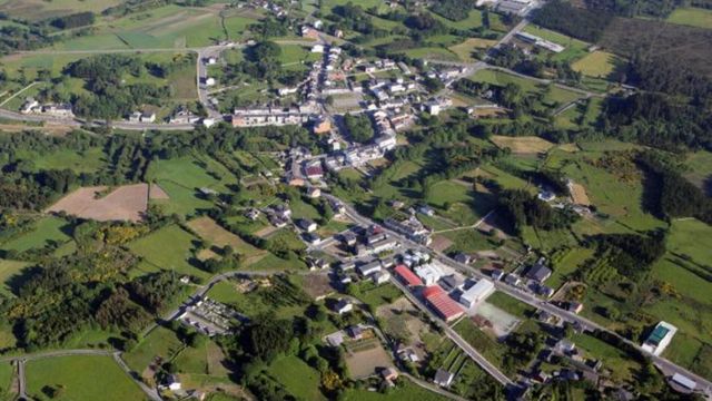 Vista aérea de Friol (Lugo).
