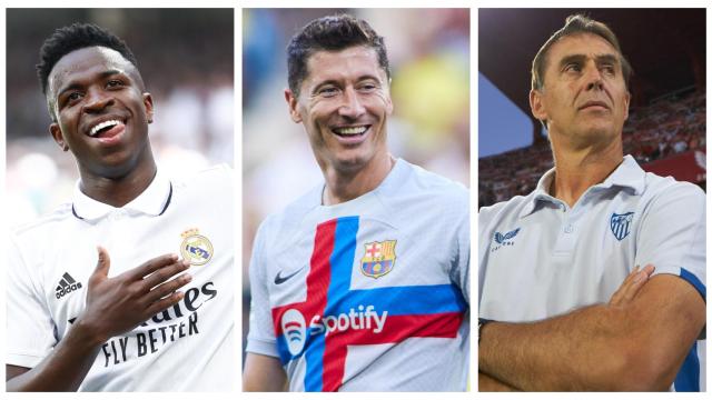 Vinicius Júnior, Robert Lewandowski y Julen Lopetegui