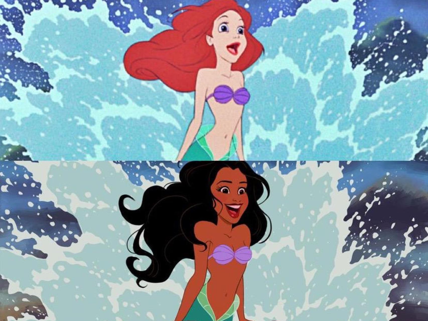 La sirenita era negra y blanca