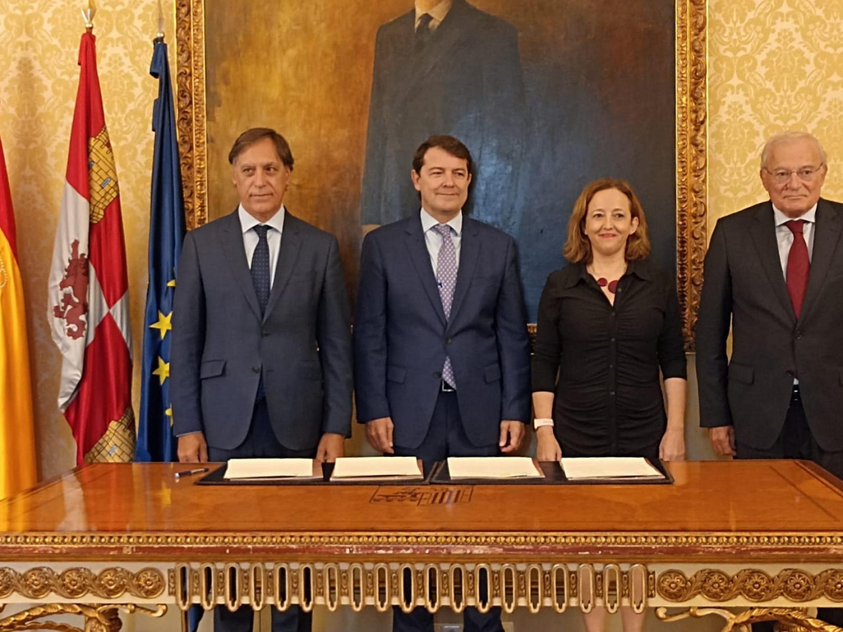 El presidente de la Junta, Alfonso Fernández Mañueco, durante la presentación de la nueva Casa de la Ciencia de Salamanca.