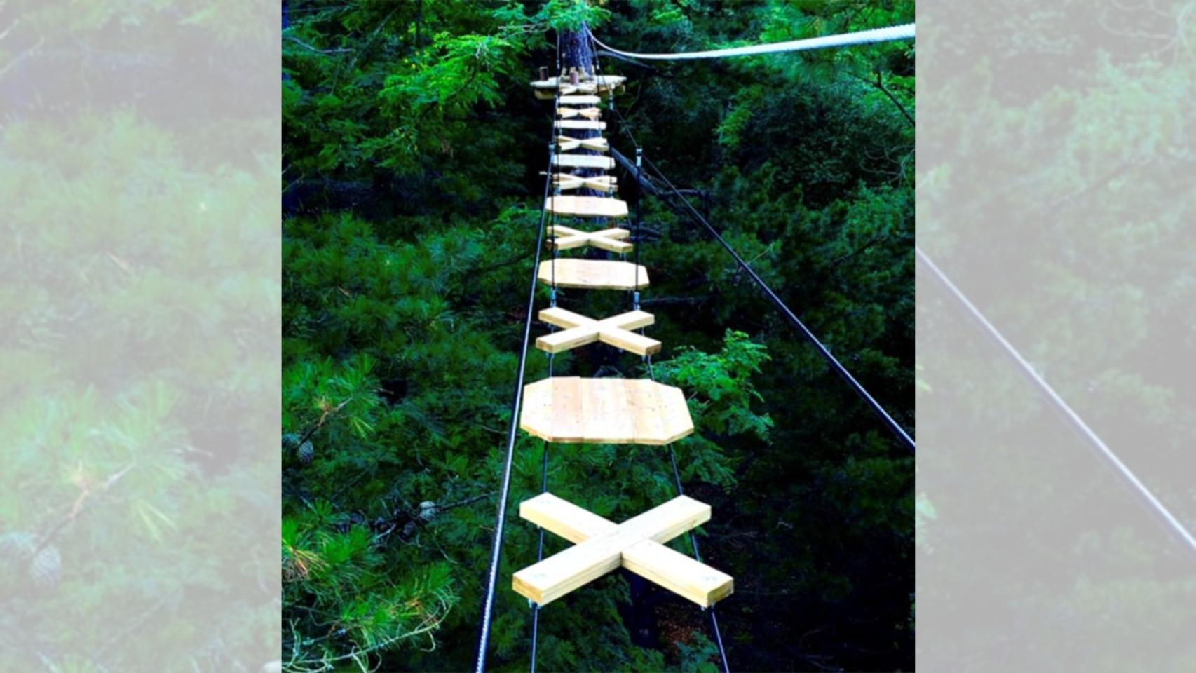 Diseño de uno de los puentes colgantes del nuevo ecoparque de Vigo.