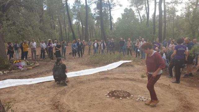 Acto en homenaje a civiles asesinados en El Burgo de Osma durante la guerra civil, este jueves.