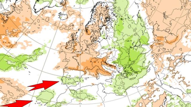 Anomalías positivas de lluvias previstas para la segunda mitad de septiembre. ECMWF.