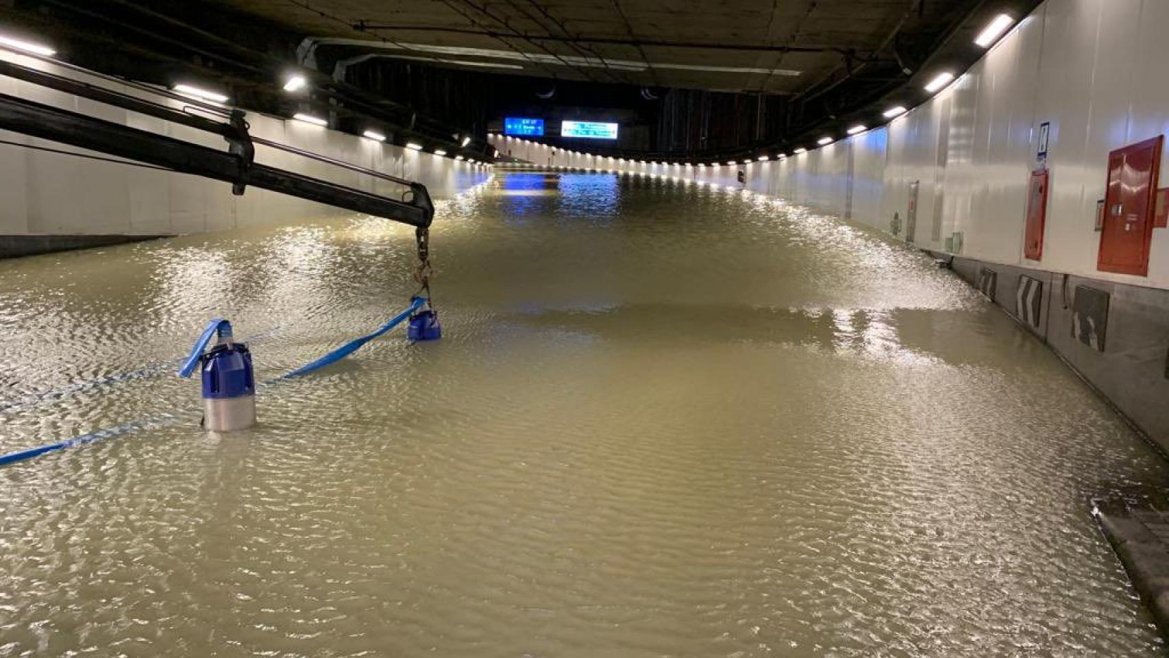 Interior del túnel de la M-30.