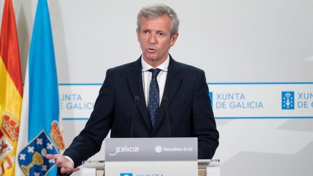 El presidente de la Xunta, Alfonso Rueda, en una comparecencia