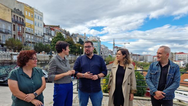 Ana Pontón en su visita a Vigo este jueves.