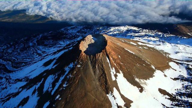 Imagen aérea del volcán Teide.