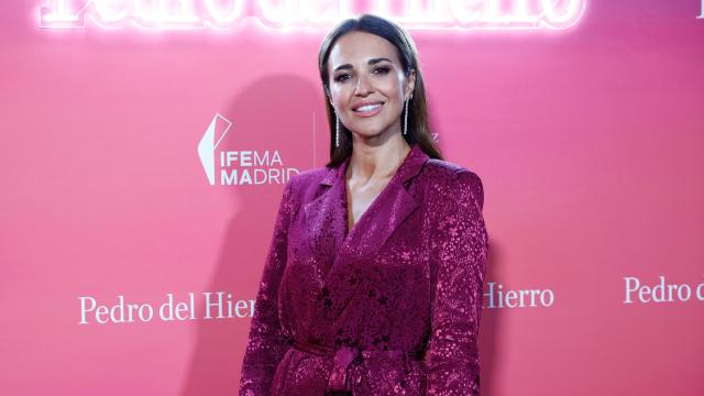 La actriz Paula Echevarría posando en el 'photocall' de Pedro del Hierro este pasado jueves 15 de septiembre de 2022.