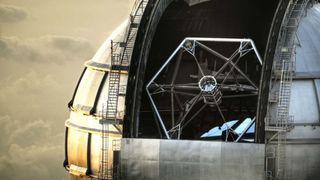 Gran Telescopio Canarias con la cúpula abierta. FOTO: Instituto de Astrofísica de Canarias (IAC)