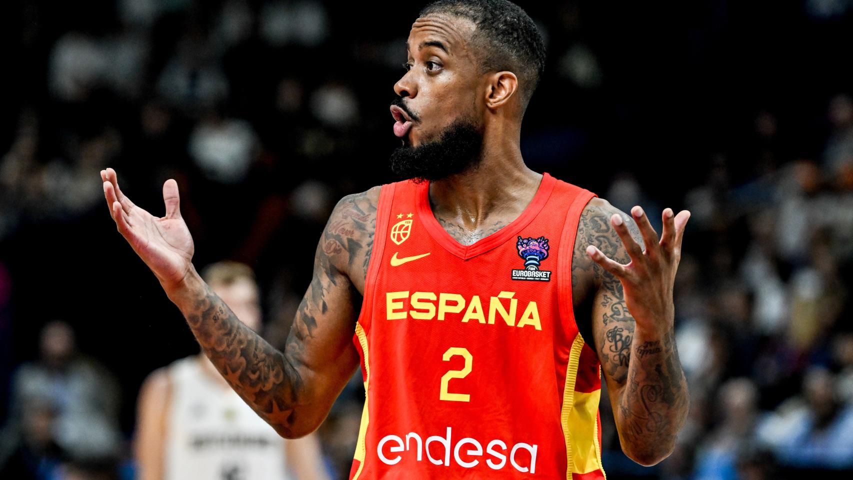 Lorenzo Brown durante un partido con España.