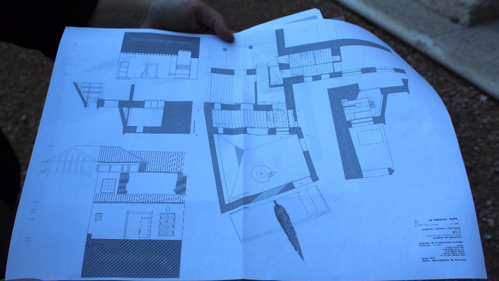 Plano de rehabilitación del Hospital de la Santísima Trinidad de Torrijos