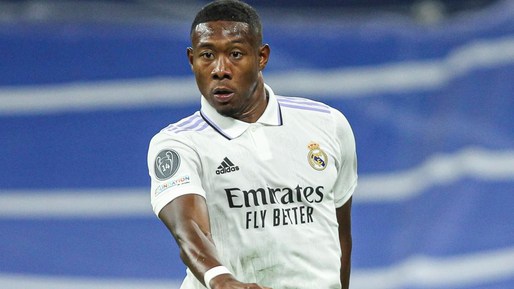David Alaba, en un partido del Real Madrid de la temporada 2022/2023