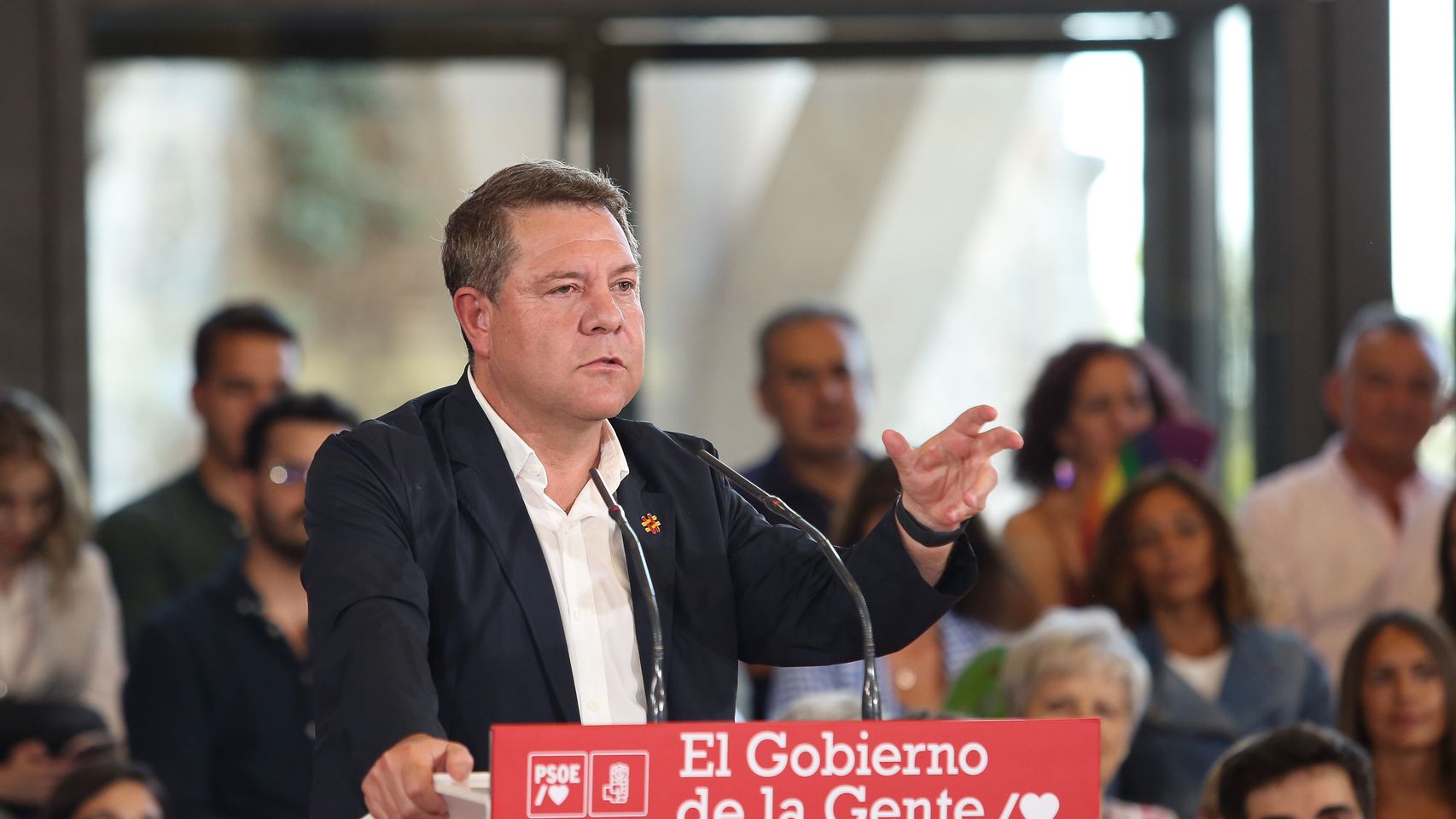 Emiliano García-Page durante un acto político protagonizado el pasado jueves por Pedro Sánchez en Toledo.