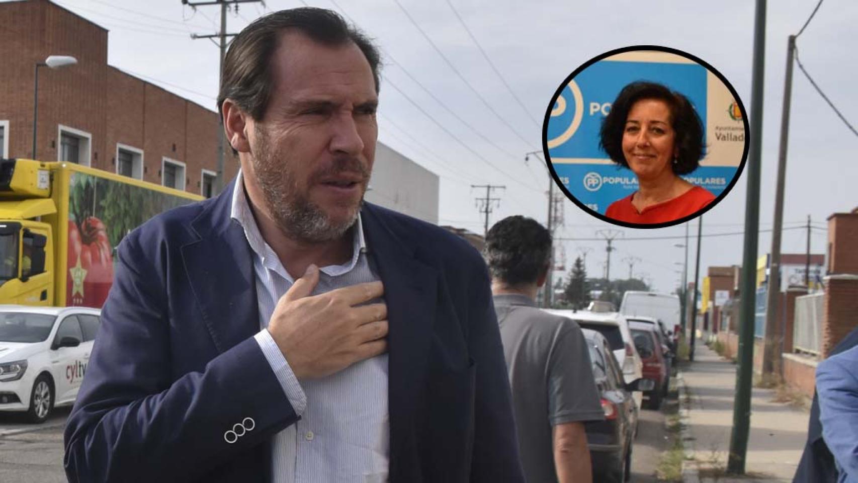 Óscar Puente, alcalde de Valladolid, y Mercedes Cantalapiedra