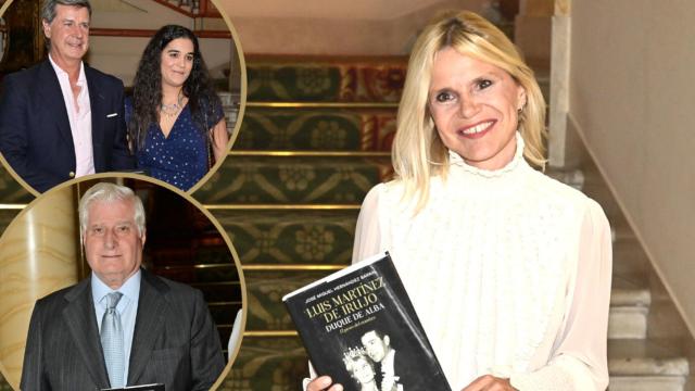 La duquesa de Montoro y sus hermanos, en el Palacio de Liria.