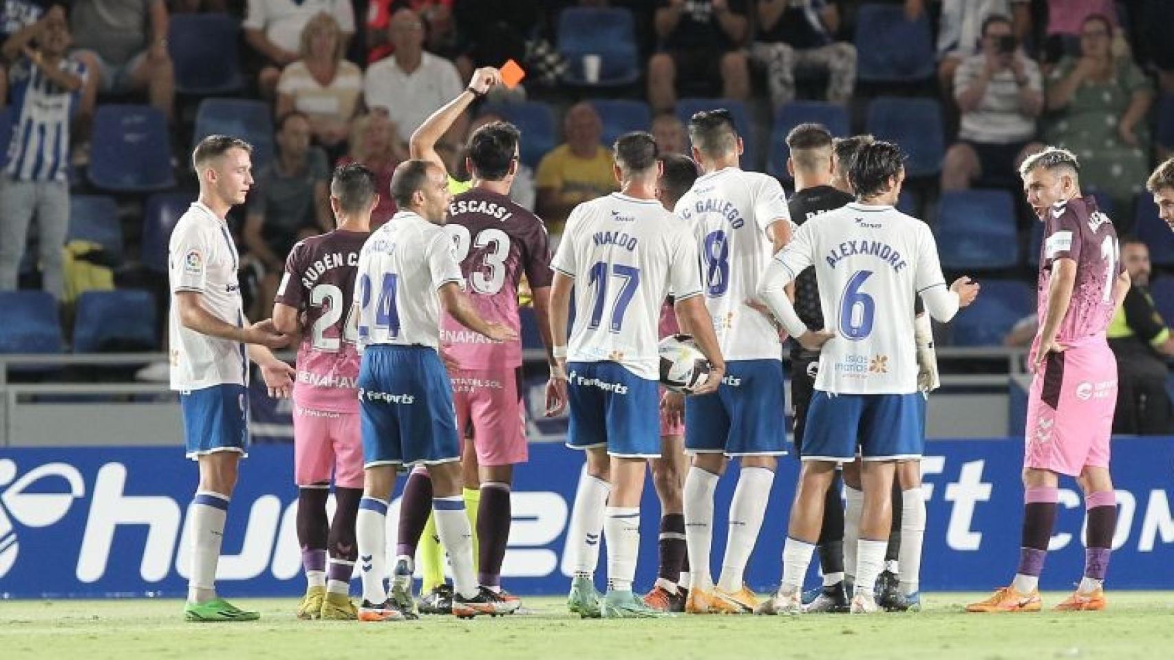 Momento del Tenerife vs. Málaga CF