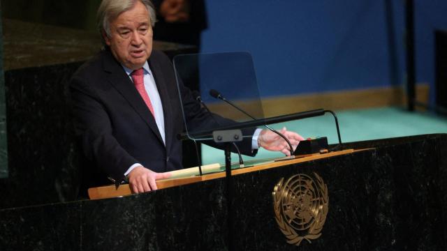 El secretario general de la ONU, António Guterres, durante su intervención de este martes.