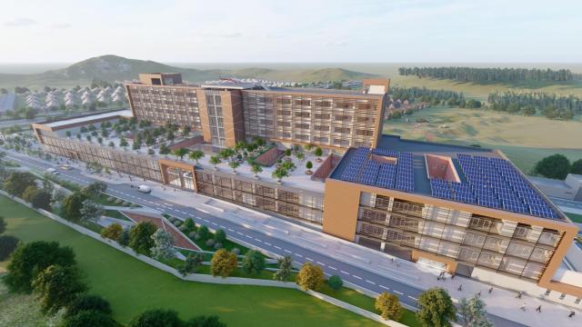 Así será el nuevo hospital de Sacyr en Chile.