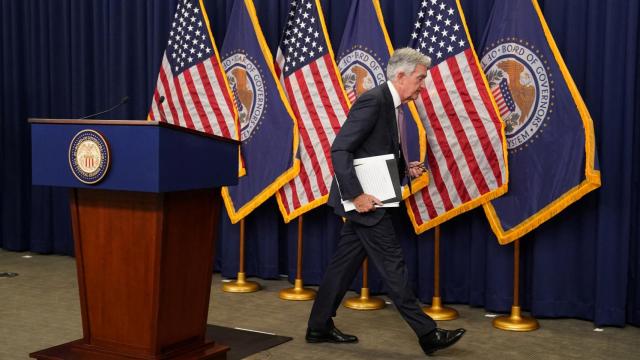 Jerome Powell, presidente de la Fed, tras una reunión del Comité Federal del Mercado Abierto.