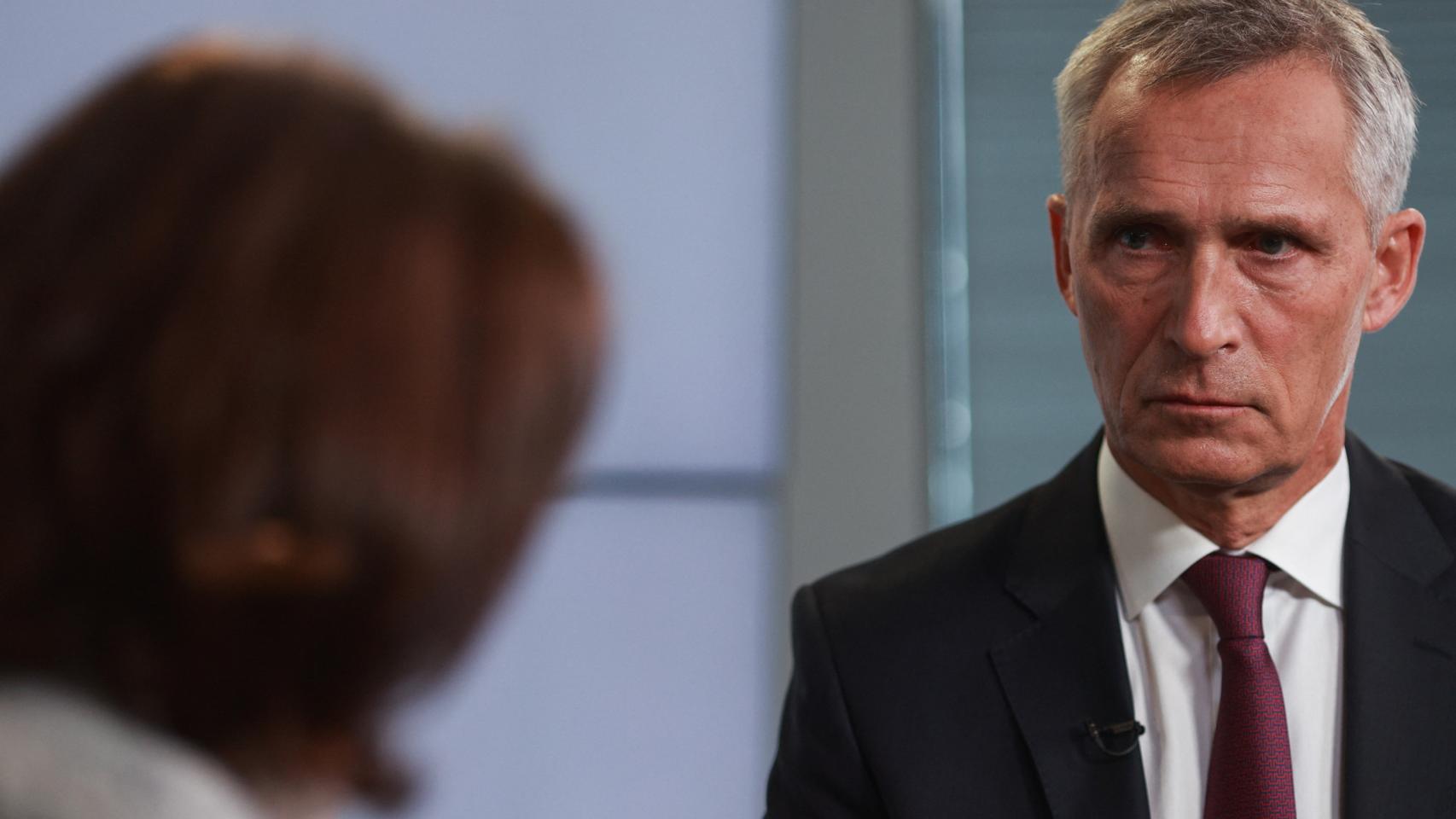 El secretario general de la OTAN, Jens Stoltenberg, durante la entrevista de este miércoles
