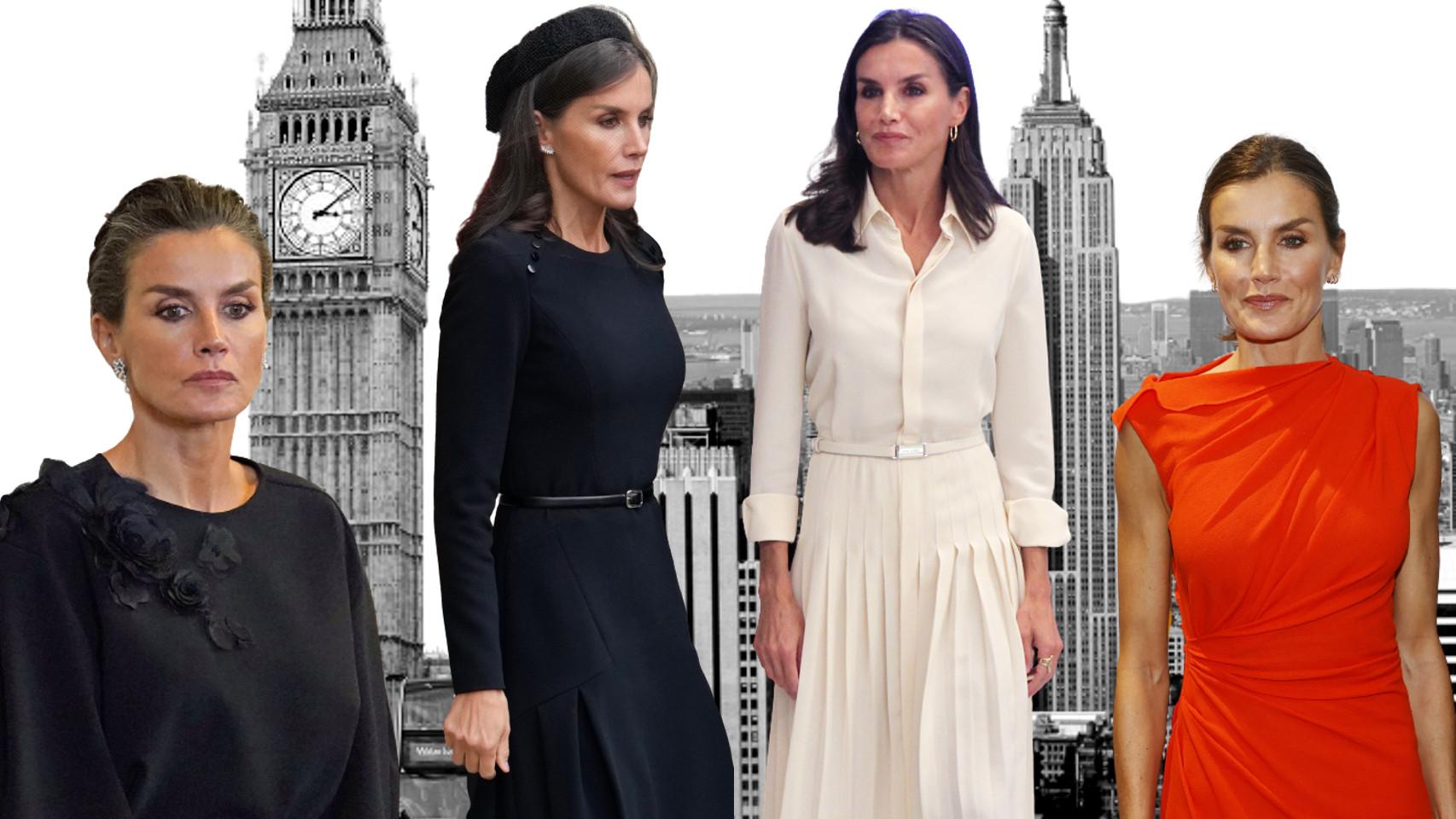 La reina Letizia con diferentes 'looks' en un montaje de El Español.