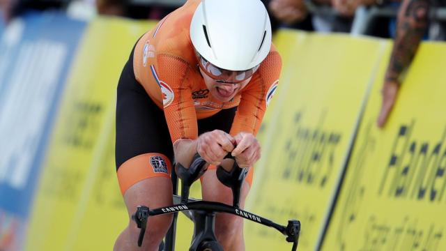 Annemiek van Vleuten durante una prueba contrarreloj