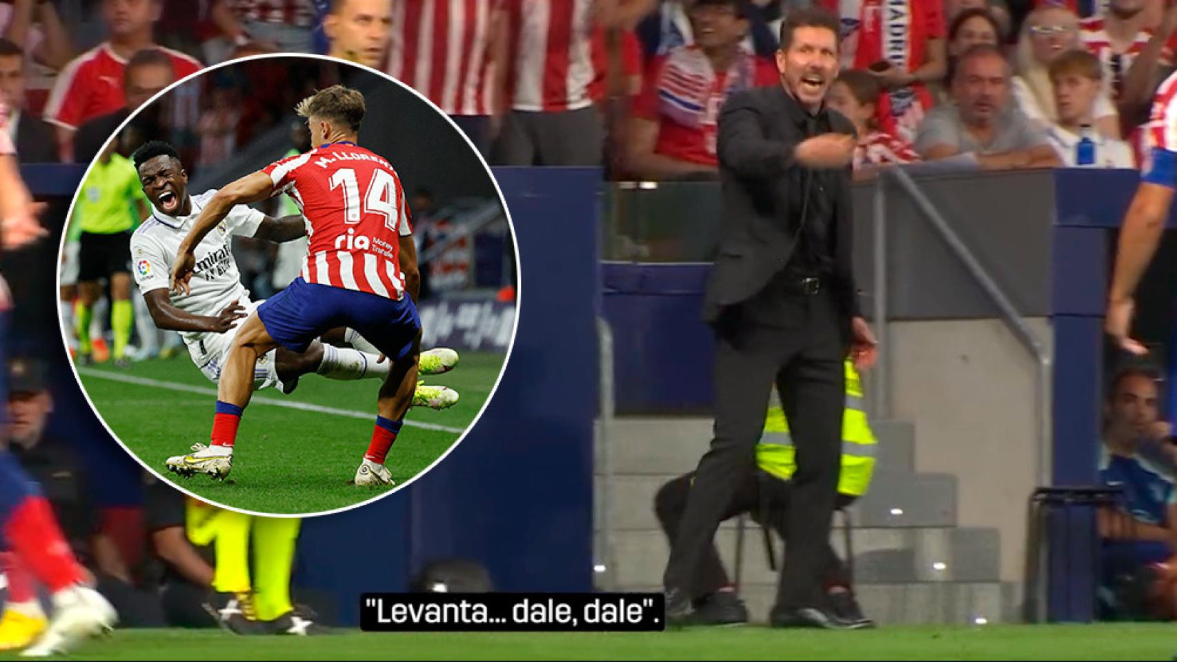 El grito de Simeone a Vinicius
