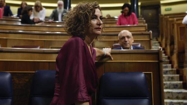 La ministra de Hacienda, María Jesús Montero, en el Congreso de los Diputados.