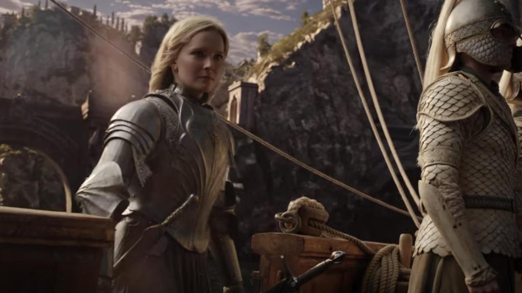 Galadriel, en el épico final del episodio.